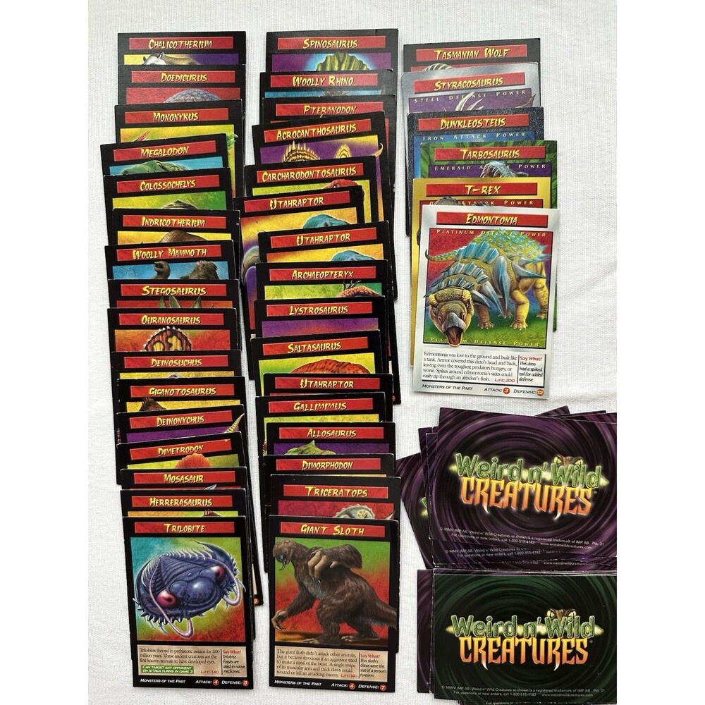 Weird n' Wild Creatures CCG Trading Cards Lot